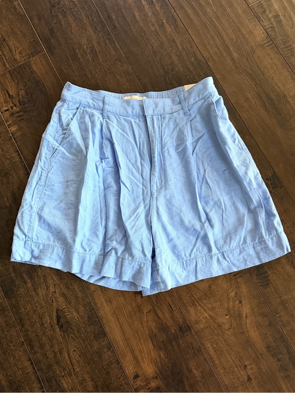 NWT Abercrombie & Fitch Light Blue Linen Shorts
